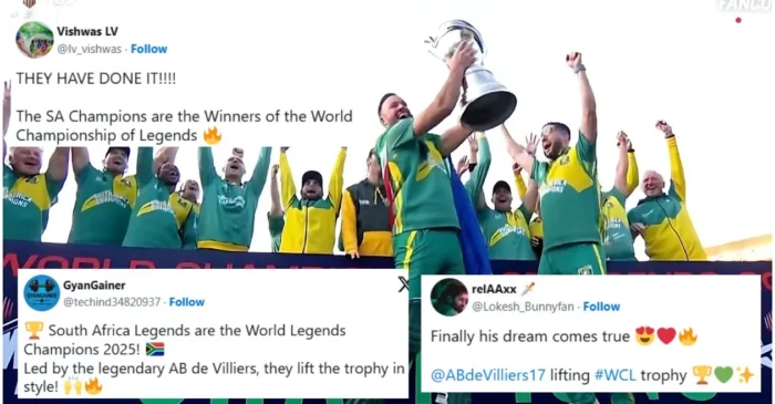 दक्षिण अफ्रीका चैंपियंस ने पाकिस्तान चैंपियंस को हराकर WCL 2025 का जीता खिताब, प्रशंसकों ने एबी डिविलियर्स के तूफानी शतक की सराहना की