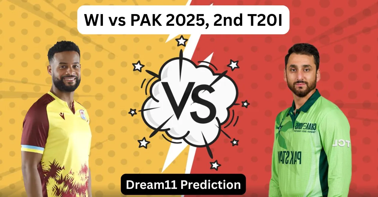 WI vs PAK 2025, दूसरा टी20I: Dream11 Prediction, ड्रीम11 टीम, फैंटेसी टिप्स और पिच रिपोर्ट | वेस्टइंडीज बनाम पाकिस्तान