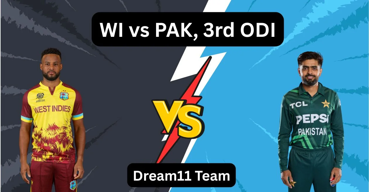 WI vs PAK, तीसरा वनडे: Dream11 Prediction, ड्रीम11 टीम, फैंटेसी टिप्स और पिच रिपोर्ट | वेस्टइंडीज बनाम पाकिस्तान 2025