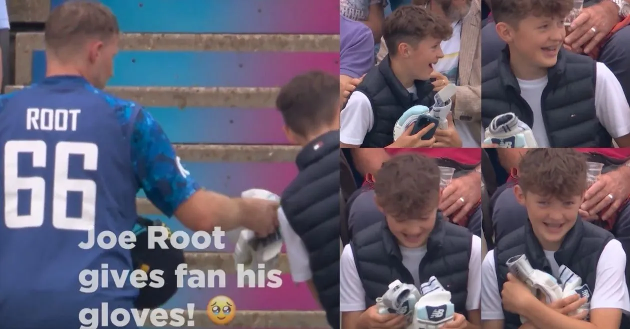 ENG vs SA [WATCH]: तीसरे वनडे में शानदार शतक के बाद जो रूट ने एक युवा प्रशंसक को अपने ग्लव्स गिफ्ट कर जीता दिल